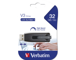 Verbatim V3 32GB USB3.2 Gen1, crni