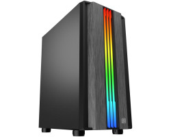 Bit Force POLARIS SE-1 Midi Tower RGB Tiho Gaming PC ATX kućište bez napajanja, crno