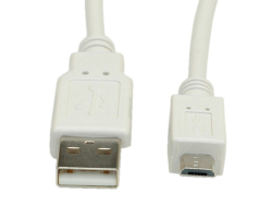 Roline VALUE USB2.0 kabel TIP A(M) na Micro B(M), 0.8m, bijeli