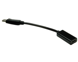 Roline VALUE adapter/kabel DisplayPort - HDMI, M/F, v1.2, 4K,  0.15m